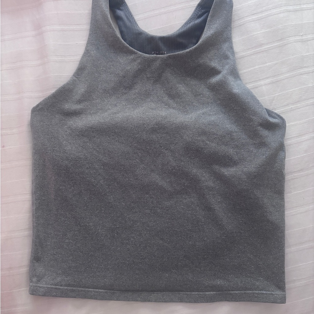 Gray Sleeveless Athletic Top